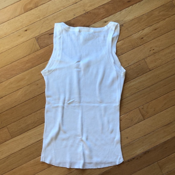 Evie Ribbed Cream Tank top Size Large - Picture 4 of 9